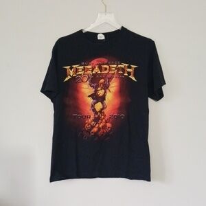 Megadeath Rust in Peace 2010 Tour T-shirt, Front Back Graphic, Tour Dates, Sz M